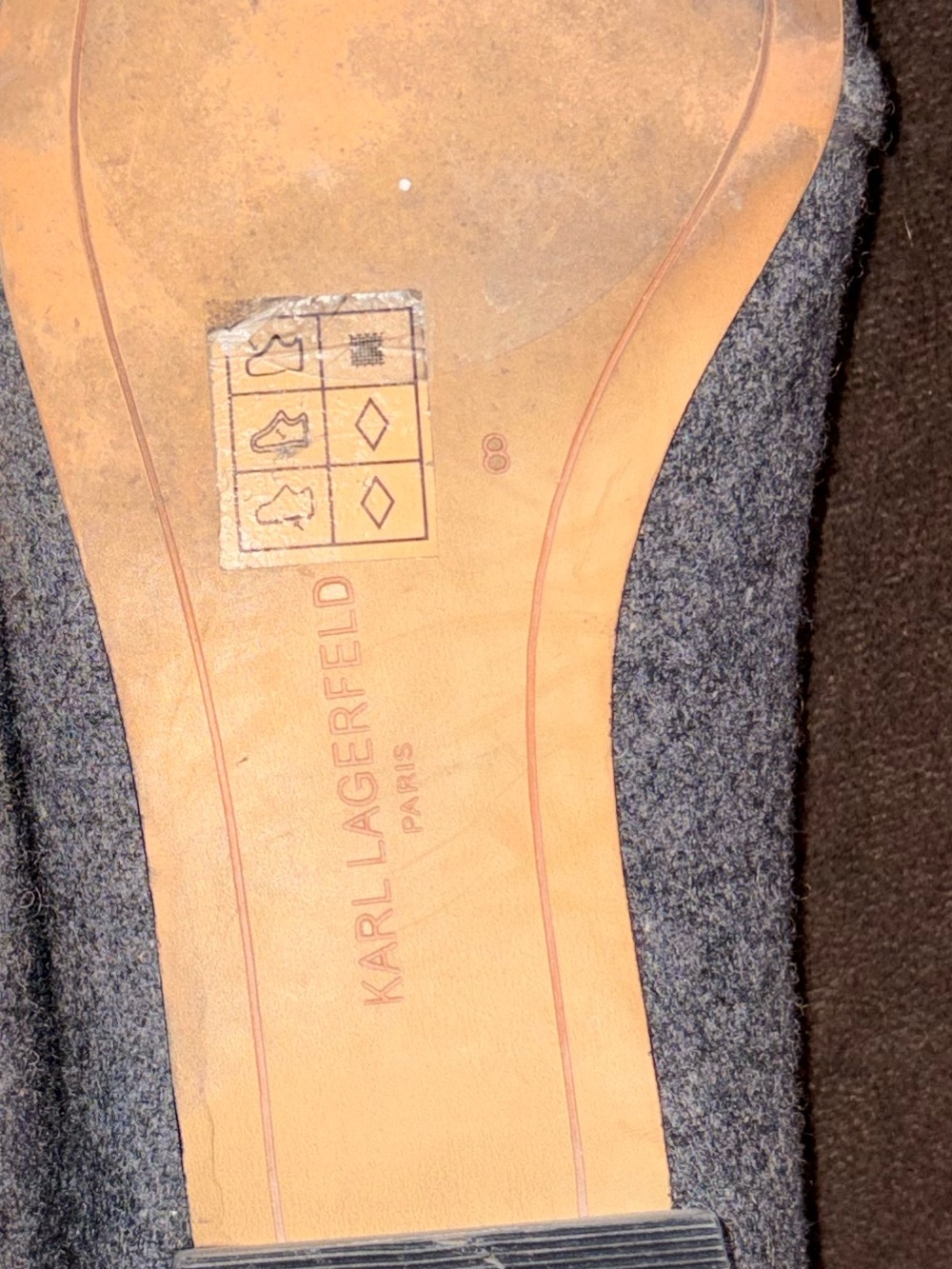 Karl Lagerfeld Brown and Beige Womens Flats
